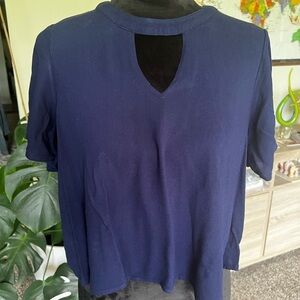 Elodie Midnight Blue Short Sleeve Top